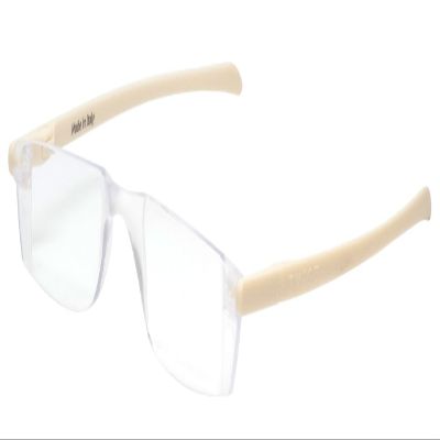 Calabria Twist Flat Folding Reading Glasses +1.00 Sand Brown Rimless Ultra Thin Foldable Compact Reader Travel Portable Slim