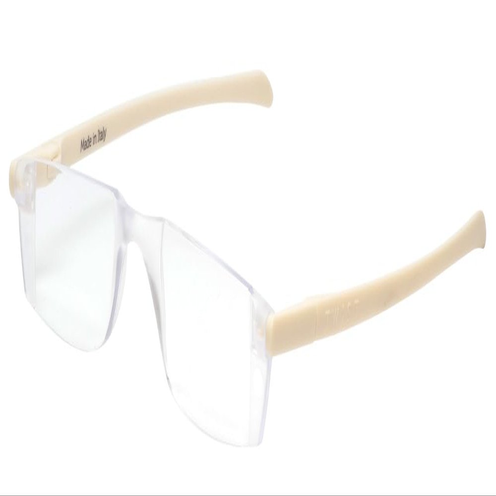 Calabria Twist Flat Folding Reading Glasses +1.00 Sand Brown Rimless Ultra Thin Foldable Compact Reader Travel Portable Slim