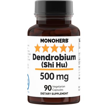 MONOHERB Dendrobium 500 mg - 90 Veg Capsules - Shi Hu Supplement