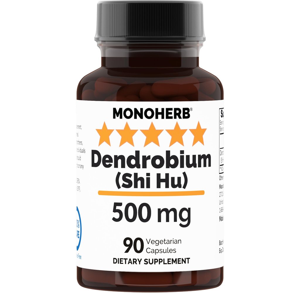 MONOHERB Dendrobium 500 mg - 90 Veg Capsules - Shi Hu Supplement