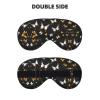 SSIMOO Gold White Butterflies Black Soft Sleep Eye Mask,Female Breathable Eye Patch,Perfect for Travel and Relaxation view 2