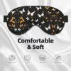SSIMOO Gold White Butterflies Black Soft Sleep Eye Mask,Female Breathable Eye Patch,Perfect for Travel and Relaxation view 3