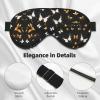 SSIMOO Gold White Butterflies Black Soft Sleep Eye Mask,Female Breathable Eye Patch,Perfect for Travel and Relaxation view 4