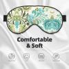 SSIMOO Green Flower Soft Sleep Eye Mask,Female Breathable Eye Patch,Perfect For Travel And Relaxation view 3