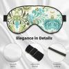SSIMOO Green Flower Soft Sleep Eye Mask,Female Breathable Eye Patch,Perfect For Travel And Relaxation view 4