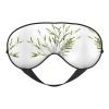 SSIMOO White Natural Plant Green Twig (1) Soft Sleep Eye Mask,Female Breathable Eye Patch,Perfect for Travel and Relaxation, Black view 1