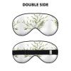 SSIMOO White Natural Plant Green Twig (1) Soft Sleep Eye Mask,Female Breathable Eye Patch,Perfect for Travel and Relaxation, Black view 2