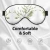 SSIMOO White Natural Plant Green Twig (1) Soft Sleep Eye Mask,Female Breathable Eye Patch,Perfect for Travel and Relaxation, Black view 3