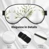 SSIMOO White Natural Plant Green Twig (1) Soft Sleep Eye Mask,Female Breathable Eye Patch,Perfect for Travel and Relaxation, Black view 4