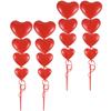 IMIKEYA 36pcs Heart Shaped Cake Toppers Creative Valentine's Day Balloon Decorations Romantic Cupcake Picks for Weddings Showers and Theme Parties and Sturdy Party Supplies view 1