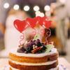 IMIKEYA 36pcs Heart Shaped Cake Toppers Creative Valentine's Day Balloon Decorations Romantic Cupcake Picks for Weddings Showers and Theme Parties and Sturdy Party Supplies view 2