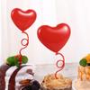 IMIKEYA 36pcs Heart Shaped Cake Toppers Creative Valentine's Day Balloon Decorations Romantic Cupcake Picks for Weddings Showers and Theme Parties and Sturdy Party Supplies view 3
