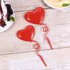 IMIKEYA 36pcs Heart Shaped Cake Toppers Creative Valentine's Day Balloon Decorations Romantic Cupcake Picks for Weddings Showers and Theme Parties and Sturdy Party Supplies view 4