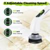 WORKPRO Electric Spin Scrubber, Cordless Cleaning Brush, 3-Speed, Long Adjustable Handle & 8 Replaceable Brush Heads, Waterproof Scrubber for Bathroom, Kitchen, Bathtub, and Floor, for Women view 3