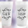 25pcs Personalized Frosted Plastic Cups, Monogram Wedding Custom Frosted Party Cups, Wedding Party Cup, Drinking Cup for Weddings Birthday view 1