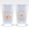 25pcs Personalized Frosted Plastic Cups, Custom Name Fall Wedding Frosted Cups, Personalized Fall Wedding Plastic Cup, Drinking Cup for Weddings Birthday view 1