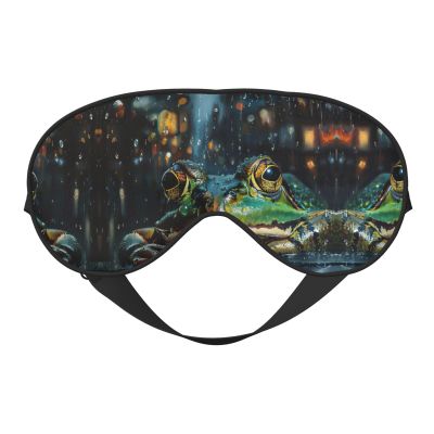 SSIMOO Frog And Rain Soft Sleep Eye Mask,Female Breathable Eye Patch,Perfect For Travel And Relaxation