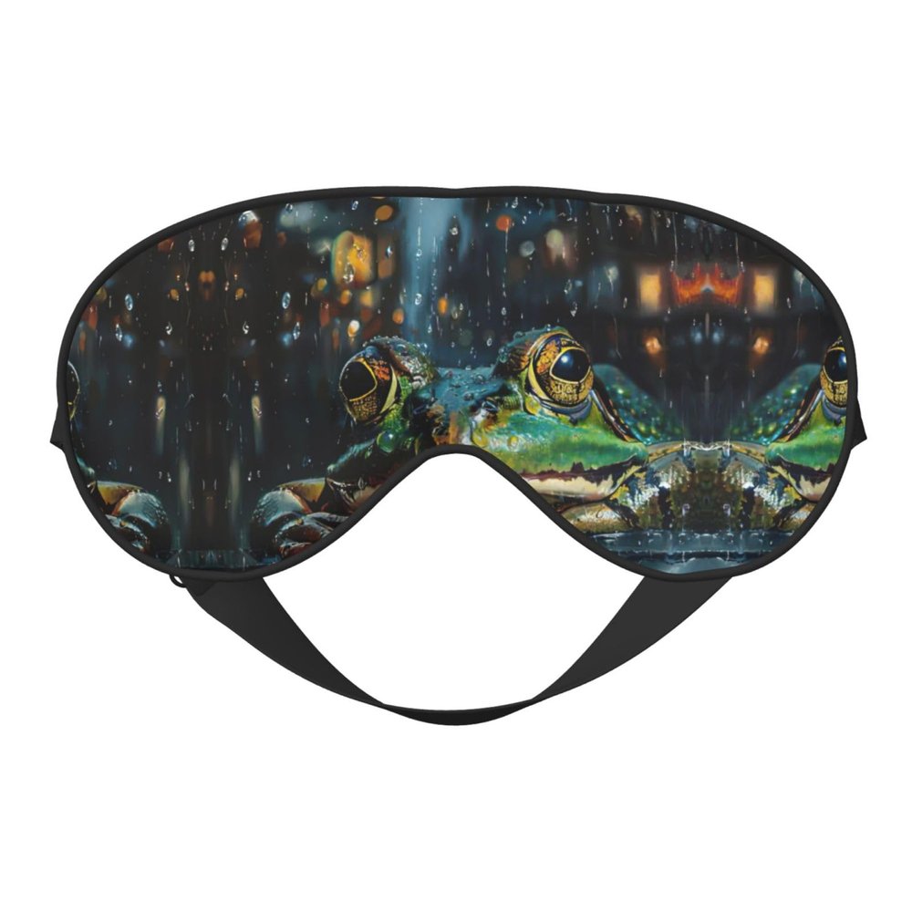 SSIMOO Frog And Rain Soft Sleep Eye Mask,Female Breathable Eye Patch,Perfect For Travel And Relaxation