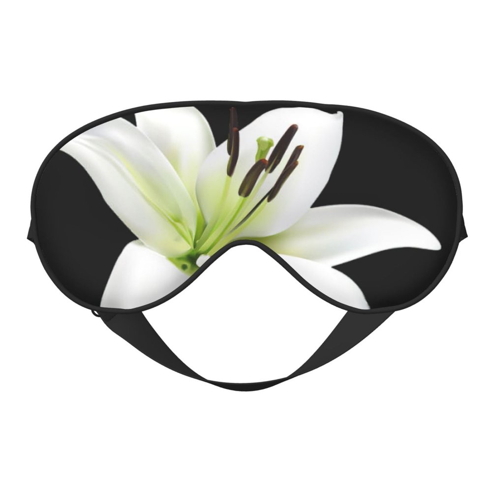 SSIMOO Beautiful-Lilies Soft Sleep Eye Mask,Female Breathable Eye Patch,Perfect For Travel And Relaxation