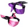 2 Pcs Long Sleeping Eye Masks Adjustable Soft Blindfolds Satin Eye Sleeping Covers Blackout Sleep Eye Masks Travel Sleep Blindfolds for Adult Pink Purple view 1