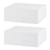 PLINJOY 2 Pcs White Gift Box Large 13.5x11.8x4.7 Inches, White Gift Boxes for Presents with Magnetic Closure Lid, Luxury Gift Box Rectangle Collapsible Boxes for Gift Packaging view 1