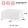 PLINJOY 2 Pcs White Gift Box Large 13.5x11.8x4.7 Inches, White Gift Boxes for Presents with Magnetic Closure Lid, Luxury Gift Box Rectangle Collapsible Boxes for Gift Packaging view 4