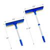 15.9" Window Squeegee for Car,2 in 1 Squeegee Window Cleaner with Long Stainless Steel Handle,Sponge Car Window Squeegee for Gas Station, Glass,Shower (Iron Pole) view 2