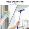15.9" Window Squeegee for Car,2 in 1 Squeegee Window Cleaner with Long Stainless Steel Handle,Sponge Car Window Squeegee for Gas Station, Glass,Shower (Iron Pole) view 4