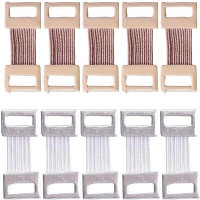 10Pcs Coffee and White Bandage Clips Replacement Elastic Bandage Wrap Stretch Metal Clips Fixation Clamps Kit Hooks Bandage Wrap Clips Bandages and Bandaging Supplies