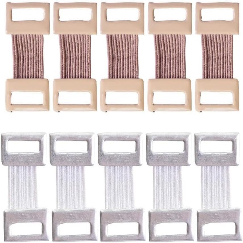 10Pcs Coffee and White Bandage Clips Replacement Elastic Bandage Wrap Stretch Metal Clips Fixation Clamps Kit Hooks Bandage Wrap Clips Bandages and Bandaging Supplies