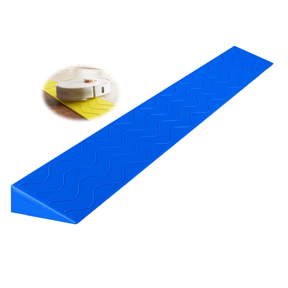 1-10centimetre High Portable Plastic Ramps Ground Robot Crawl Mats Indoor and Outdoor Threshold Step Ramps Anti-slip Textured Design Suitable for Baby Strollers Toy Vehicles(Blue,H10CM/3.9")