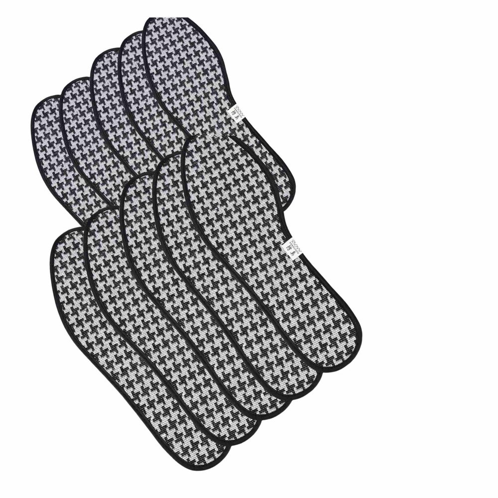 10 Pair Pack Anti Odour Shoe Insoles Set with Odor Eating Charcoal Carbon Fiber Insole for Men & Women Carbon Fiber Foot Plate, (Black, Man(US6))
