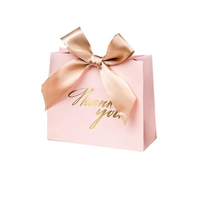 20Pcs 11.5x10x4.5cm/4.5x3.9x1.7 inch Wedding Favors Boxes Candy Gift Boxes with Creative Ribbon Rectangle Paper Sweets Box for Engagement Party Anniverary (20PCS Pink)