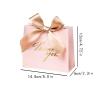 20Pcs 11.5x10x4.5cm/4.5x3.9x1.7 inch Wedding Favors Boxes Candy Gift Boxes with Creative Ribbon Rectangle Paper Sweets Box for Engagement Party Anniverary (20PCS Pink) view 2