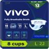 VIVO Organic Cotton Overnight Sensitive Skin Adult Incontinence Diaper Briefs with Tabs, Large 22 Count view 1