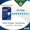 VIVO Organic Cotton Overnight Sensitive Skin Adult Incontinence Diaper Briefs with Tabs, X-Large 44 Count view 3