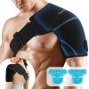 Comfytemp Shoulder Ice Pack Wrap Shoulder Brace, Gel Cold Compression Sleeve for Injuries Reusable Arm Rotator Cuff Pain Relief, Therapy Recovery Items for Men Women, 2 Gel Ice Packs view 1