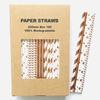 100 pcs Metallic Foil Paper Straws, Rose Gold Silver Red Pink Blue Green Stripe Dot Star Heart Wave Solid Rainbow Drinking Straws, Party Cocktail Beverage Cake Pop Sticks (Rose Gold Foil) view 1