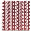 100 pcs Metallic Foil Paper Straws, Rose Gold Silver Red Pink Blue Green Stripe Dot Star Heart Wave Solid Rainbow Drinking Straws, Party Cocktail Beverage Cake Pop Sticks (Red Foil) view 2