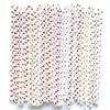 100 pcs Metallic Foil Paper Straws, Rose Gold Silver Red Pink Blue Green Stripe Dot Star Heart Wave Solid Rainbow Drinking Straws, Party Cocktail Beverage Cake Pop Sticks (Metallic Foil Heart) view 4