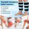 Comfytemp Extra Large Calf Shin Splint Ice Packs for Injury Reusable Gel, FSA Eligible HSA, Knee Cold Pack, Hot Cold Compress Sleeve for Swelling, Tendonitis, Elbow, Leg, After Surgery Gift, 2 Pcs view 2