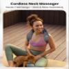 CILI Cordless Neck Massager with Heat, 4D Shiatsu Shoulder Back Deep Tissue, Neck Back Massager Pillow, Wider Massage Head & More Heating Area, Gift for Dad Mom view 3