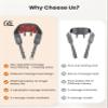 CILI Cordless Neck Massager with Heat, 4D Shiatsu Shoulder Back Deep Tissue, Neck Back Massager Pillow, Wider Massage Head & More Heating Area, Gift for Dad Mom view 4