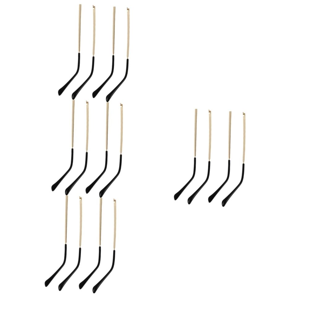 FOMIYES 8pairs Metal Eyeglass Replacement Arms of Gold Replacement Temples for Sunglasses Frames Easy to Install Repair Accessories