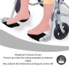 2pcs Wheelchair Footrest Covers, Non Slip Neoprene Elderly Wheelchair Footrest Covers Prevent Slip, Avoid Scratch, Excellent Neoprene Material for Elderly view 2