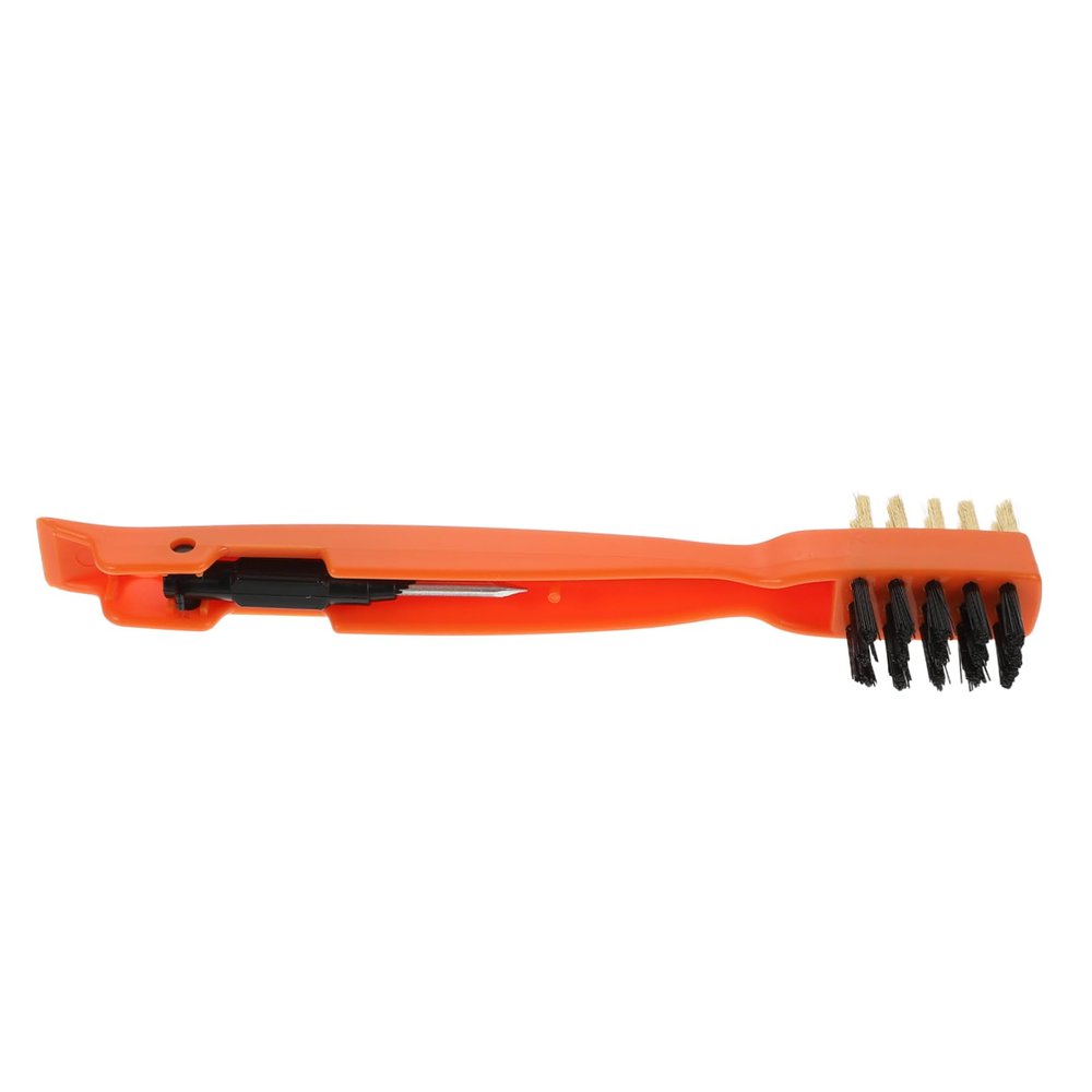 FOMIYES 3pcs Ergonomic Cooktop Cleaning Brush Multi-Function Kitchenware Tool for Grease and Stubborn Stains Easy to Use and Reusable Orange
