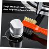 FOMIYES 3pcs Ergonomic Cooktop Cleaning Brush Multi-Function Kitchenware Tool for Grease and Stubborn Stains Easy to Use and Reusable Orange view 2