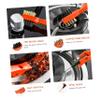FOMIYES 3pcs Ergonomic Cooktop Cleaning Brush Multi-Function Kitchenware Tool for Grease and Stubborn Stains Easy to Use and Reusable Orange view 3