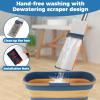 Abizarch Mop and Foldable Bucket Set 360 Rotating Microfiber Mop Hands-Free Flat Floor Mop with Dewatering Scraper and 7 Mop Pads Dry and Wet Dust Mop Collapsible Bucket and Cleaning Mop Kit view 3