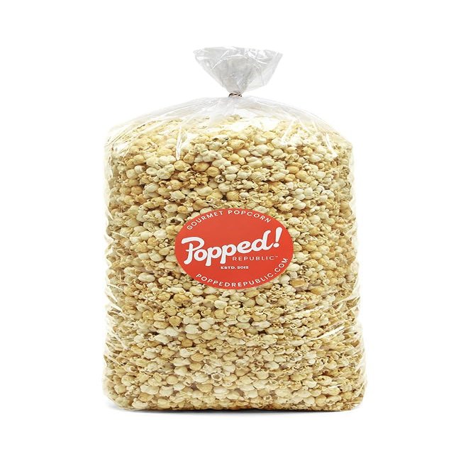 Popped! Republic Buffalo Spiced and White Cheddar Air Popped, Gluten Free, Popcorn. Party Size Bulk 120 Cups, 7.5 Gallons Per Bag